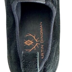 Martin Dingman Suede Leather‎ Sneakers Casual Shoes Black Lace Up Sz 8.5